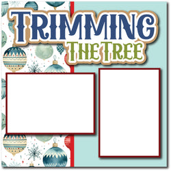 Trimming the Tree - Printed Premade Scrapbook Page 12x12 Layout