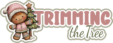 Trimming the Tree - Scrapbook Page Title Sticker