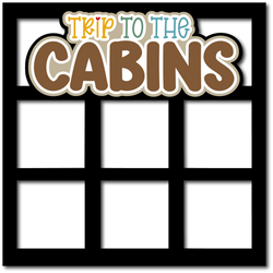 Trip to the Cabins - 5 Frames - Scrapbook Page Layered Overlay Kit