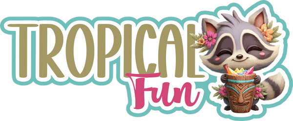 Tropical Fun - Scrapbook Page Title Sticker