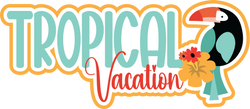 Tropical Vacation - Scrapbook Page Title Sticker