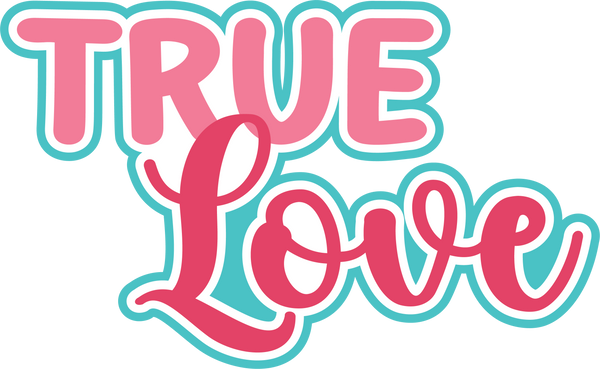 True Love - Scrapbook Page Title Sticker