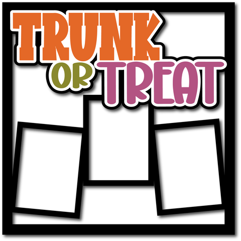 Trunk or Treat - 3 Frames - Layered Overlay - Digital Cut File - SVG - INSTANT DOWNLOAD