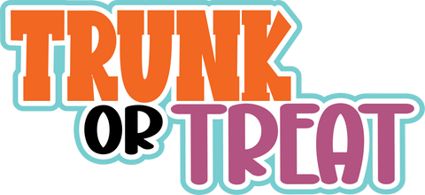 Trunk or Treat - Scrapbook Page Title Die Cut