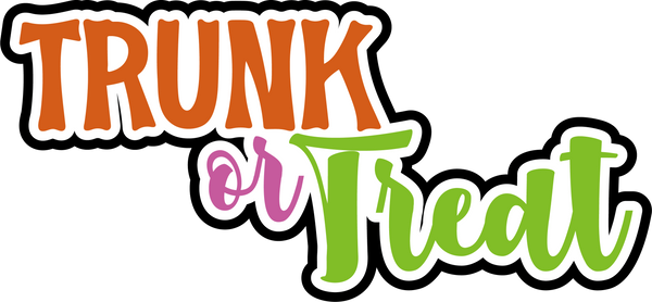 Trunk or Treat - Scrapbook Page Title Sticker