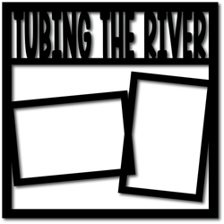 Tubing the River - 2 Frames - Digital Cut File - SVG - INSTANT DOWNLOAD
