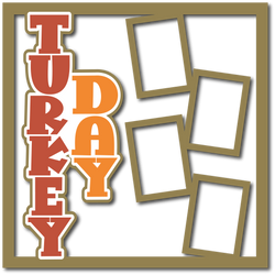 Turkey Day - 4 Frames - Layered Overlay - Digital Cut File - SVG - INSTANT DOWNLOAD
