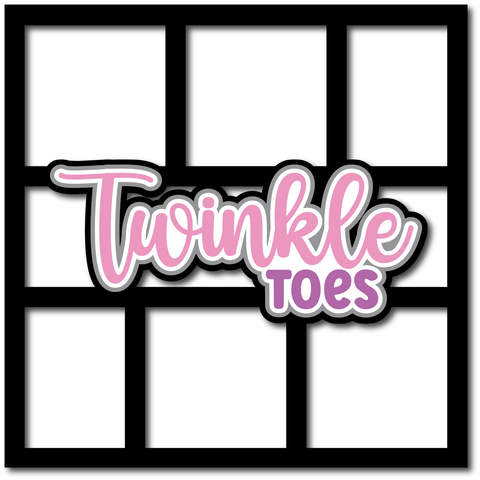 Twinkle Toes - 6 Frames - Scrapbook Page Layered Overlay Kit