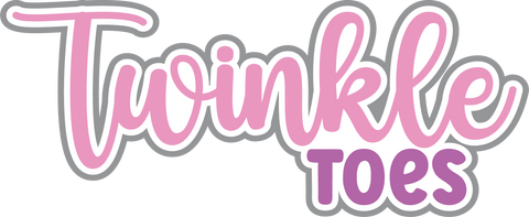 Twinkle Toes - Scrapbook Page Title Sticker