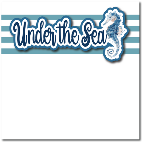 Under the Sea - Printed Premade Scrapbook Page 12x12 Layout