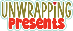Unwrapping Presents - Scrapbook Page Title Die Cut