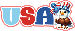 USA - Scrapbook Page Title Sticker