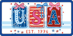 USA - Est 1776 - Scrapbook Page Title Die Cut