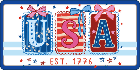USA - Est 1776 - Scrapbook Page Title Die Cut