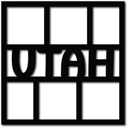 Utah - 6 Frames - Scrapbook Overlay - Digital Cut File - SVG - INSTANT DOWNLOAD