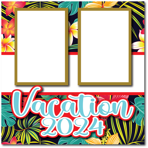 Vacation 2024 - Printed Premade Scrapbook Page 12x12 Layout
