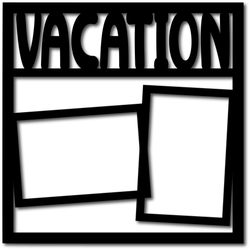 Vacation - 2 Frames - Digital Cut File - SVG - INSTANT DOWNLOAD