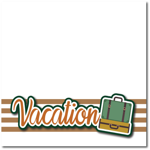 Vacation - Printed Premade Scrapbook Page 12x12 Layout