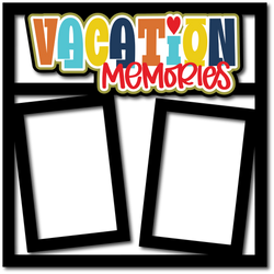 Vacation Memories - 2 Frames - Scrapbook Page Layered Overlay Kit