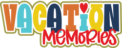 Vacation Memories - Scrapbook Page Title Die Cut