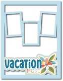 Vacation Mode - 3 Frames - Scrapbook Page Layered Overlay Kit - 8.5 x 11