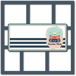 Vacation Mode - 6 Frames - Scrapbook Page Layered Overlay Kit