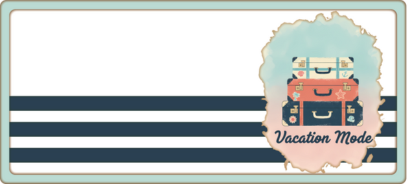 Vacation Mode - Scrapbook Page Title Die Cut