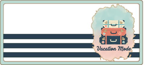 Vacation Mode - Scrapbook Page Title Die Cut