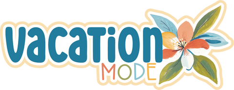 Vacation Mode - Scrapbook Page Title Sticker
