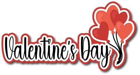 Valentine's Day - Scrapbook Page Title Sticker