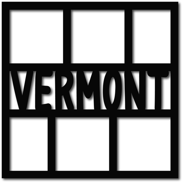 Vermont - 6 Frames - Scrapbook Overlay - Digital Cut File - SVG - INSTANT DOWNLOAD