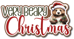 Very Beary Christmas - Scrapbook Page Title Sticker