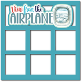 View From the Plane - 6 Square Frames - Scrapbook Page Layered Overlay Kit