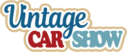 Vintage Car Show - Scrapbook Page Title Sticker