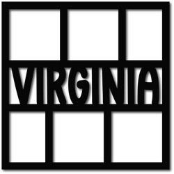 Virginia - 6 Frames - Scrapbook Overlay - Digital Cut File - SVG - INSTANT DOWNLOAD
