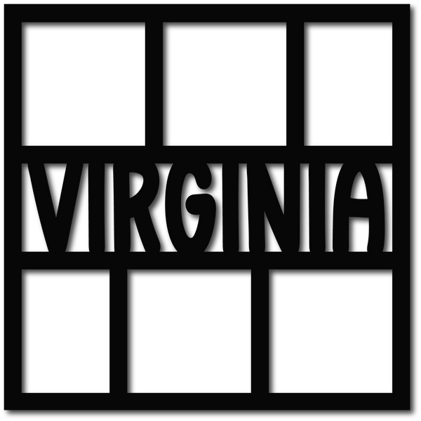 Virginia - 6 Frames - Scrapbook Overlay - Digital Cut File - SVG - INSTANT DOWNLOAD