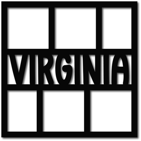 Virginia - 6 Frames - Scrapbook Overlay - Digital Cut File - SVG - INSTANT DOWNLOAD