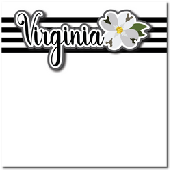 Virginia - Printed Premade Scrapbook Page 12x12 Layout