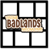 Visiting Badlands National Park - 6 Frames - Scrapbook Page Layered Overlay Kit