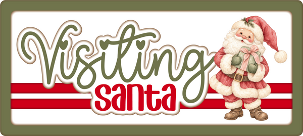 Visiting Santa - Scrapbook Page Title Die Cut