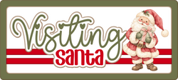Visiting Santa - Scrapbook Page Title Sticker