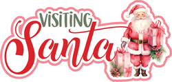 Visiting Santa - Scrapbook Page Title Sticker