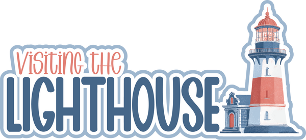 Visiting Lighthouse - Scrapbook Page Title Sticker