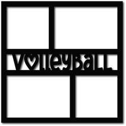 Volleyball - 4 Frames - Scrapbook Page Overlay