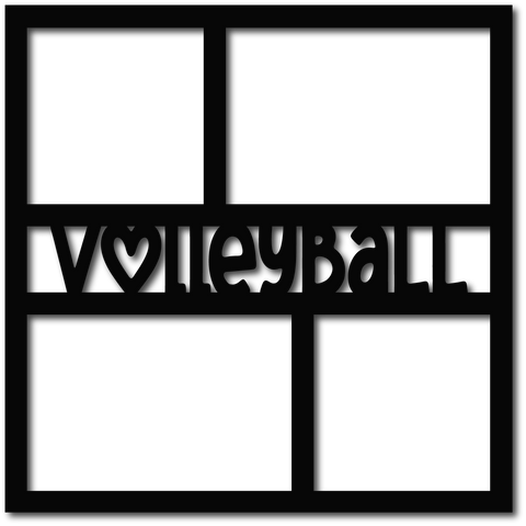 Volleyball - 4 Frames - Scrapbook Overlay - Digital Cut File - SVG - INSTANT DOWNLOAD