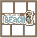 Walking Along the Beach - 6 Frames - Scrapbook Page Layered Overlay Kit