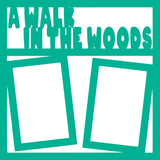 A Walk in the Woods - 2 Vertical Frames - Scrapbook Page Overlay Die Cut - Choose a Color