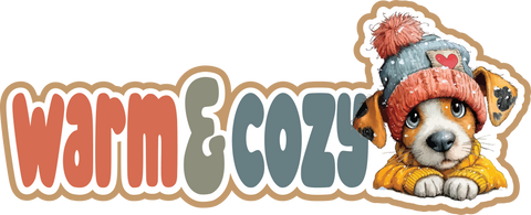 Warm & Cozy - Scrapbook Page Title Sticker