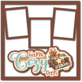 Warm Cozy Days - 3 Frames - Scrapbook Page Layered Overlay Kit