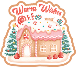 Warm Wishes - Scrapbook Page Title Die Cut